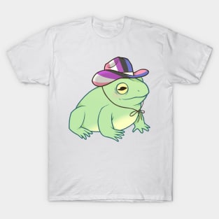 Genderfluid Pride Cowboy Frog T-Shirt